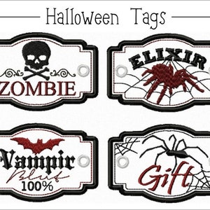 Embroidery file HalloweenTags for 10x10 frames image 2