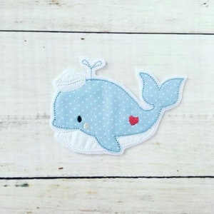 Doodle Little Whale 13x18 embroidery file image 2