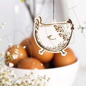 LaserCut file Hilde pendant and cake topper SVG, DXF, EPS