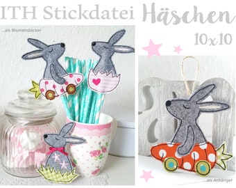 Fichier de broderie ITH lapin 10x10