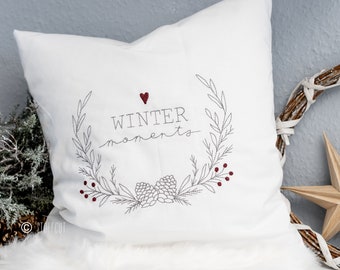 Embroidery file wreaths winter 16x26 (6x10")