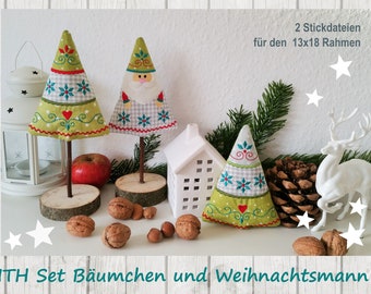 ITH Set 13x18 Bäumchen u. Weihnachtsmann