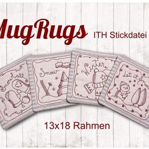 Stickdatei ITH MugRug 13x18 Rahmen Bild 1