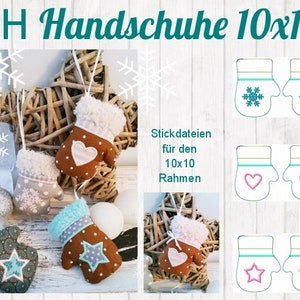 ITH Stickdatei Handschuhe 10x10 Bild 1