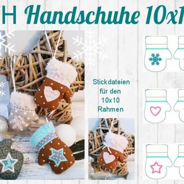 ITH Stickdatei Handschuhe 10x10