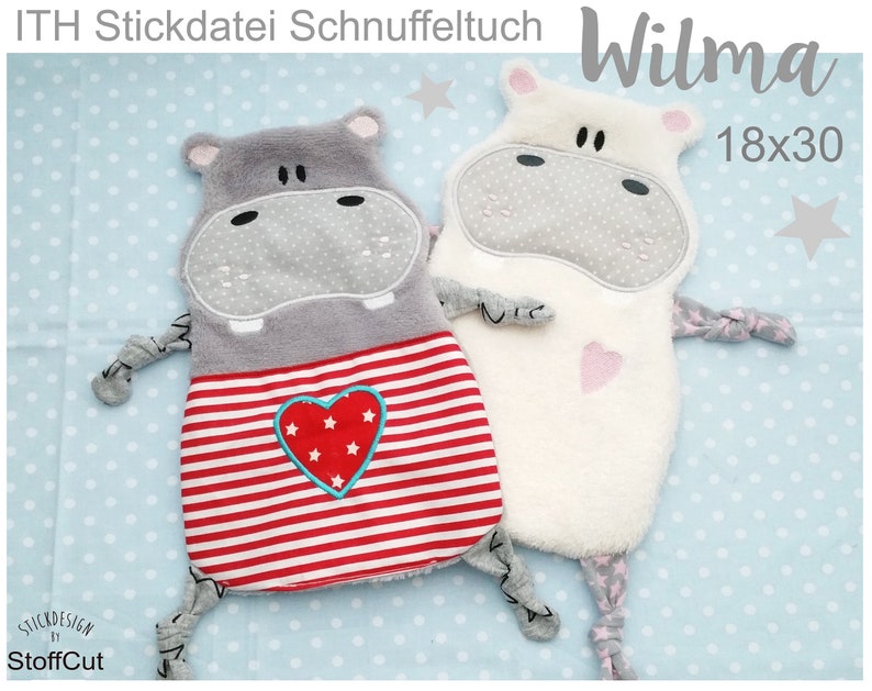 ITH SchnuffelWILMA 18x30 7x12 frame borduurbestand afbeelding 1