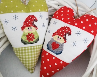 ITH embroidery file gnome hearts 13x18