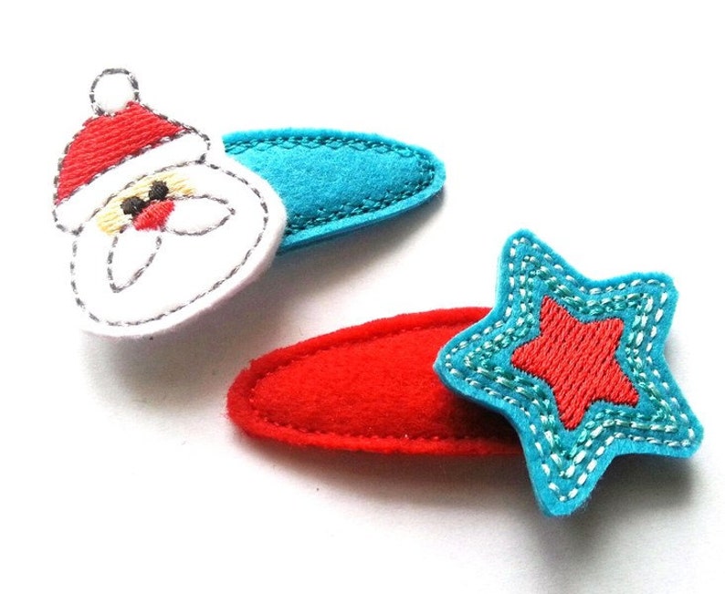 Embroidery file hair clips 10x10 frame image 2