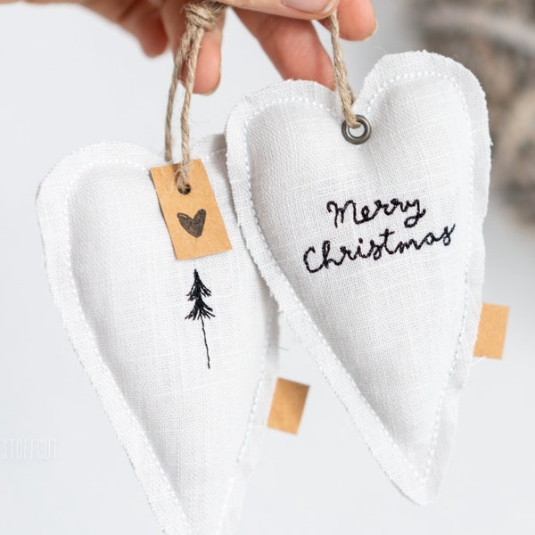 ITH embroidery file Christmas hearts 10x10 (4"x4")