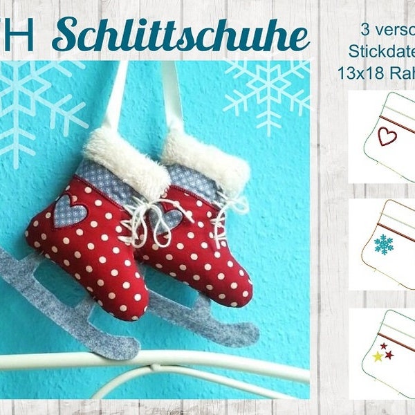 ITH Stickdatei Schlittschuh 13x18