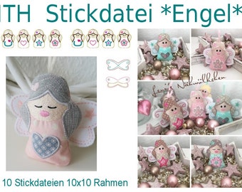 Archivos de bordado ITH ángeles marco 10x10