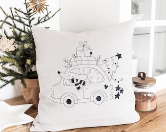 Embroidery file Dachshund Car 13x18 (5"x7")