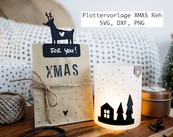 plotter template XMAS deer
