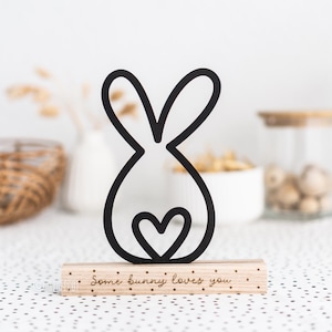 Fichier laser SVG, DXF, PNG I Lapins pour blocs I Affichage de Pâques I Décoration de Pâques