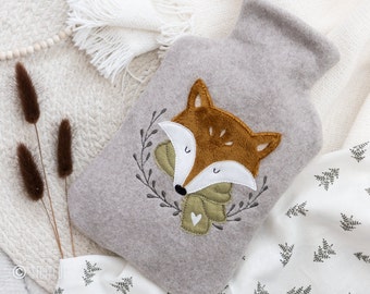 Embroidery file Doodle fox with wreath 13x18 (5"x7")
