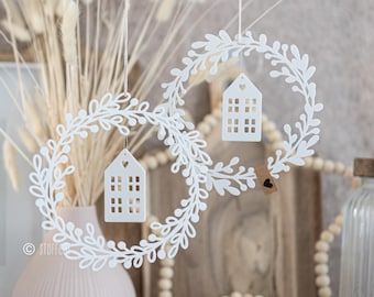 STL and 3MF print files for 3D wreaths, window wreaths, door wreaths, houses, including mini commercial license