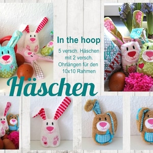 Fichier de broderie ITH lapin cadre 10x10 image 1