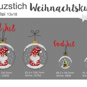 Stickdatei Weihnachtskugeln 13x18 Bild 4