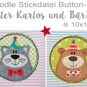 2x Button Doodle 10x10 Rahmen Bild 1