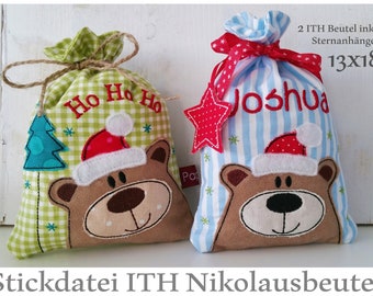 2x ITH Santa bags 13x18 frame