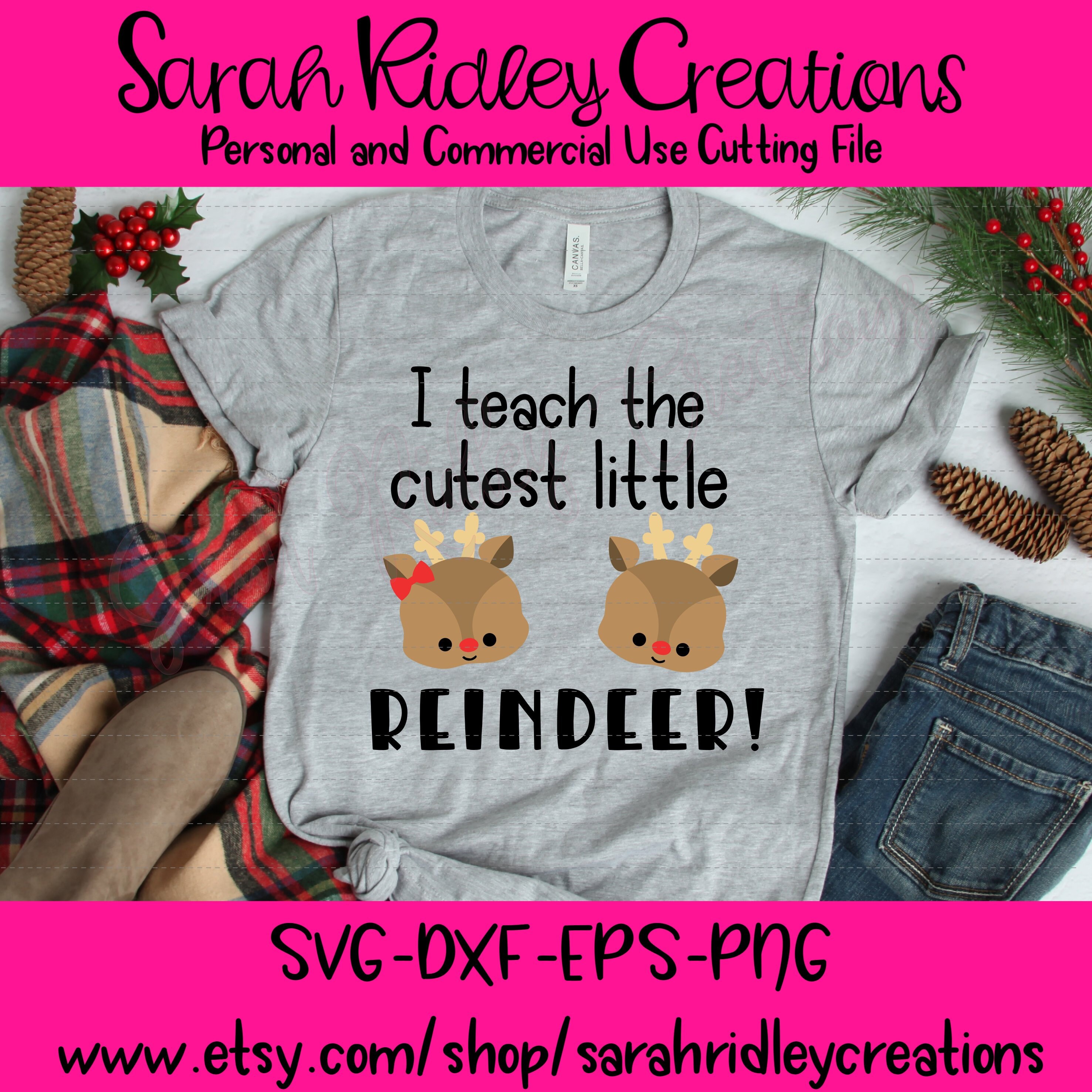 Download I Teach The Cutest Little Reindeer Svg Reindeer Svg Teaching Etsy
