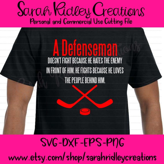 Download Defenseman SVG Hockey SVG Hockey Shirt Ice Hockey SVG | Etsy