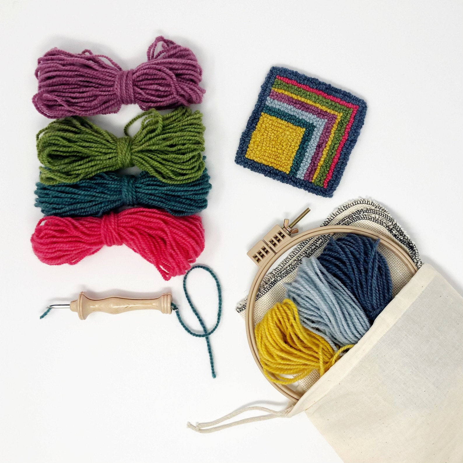 Beginner punch needle kit 14 Oxford punch needle coaster kit Etsy