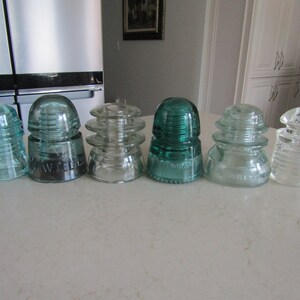 6 Antique Vintage Glass Insulators - Etsy 日本