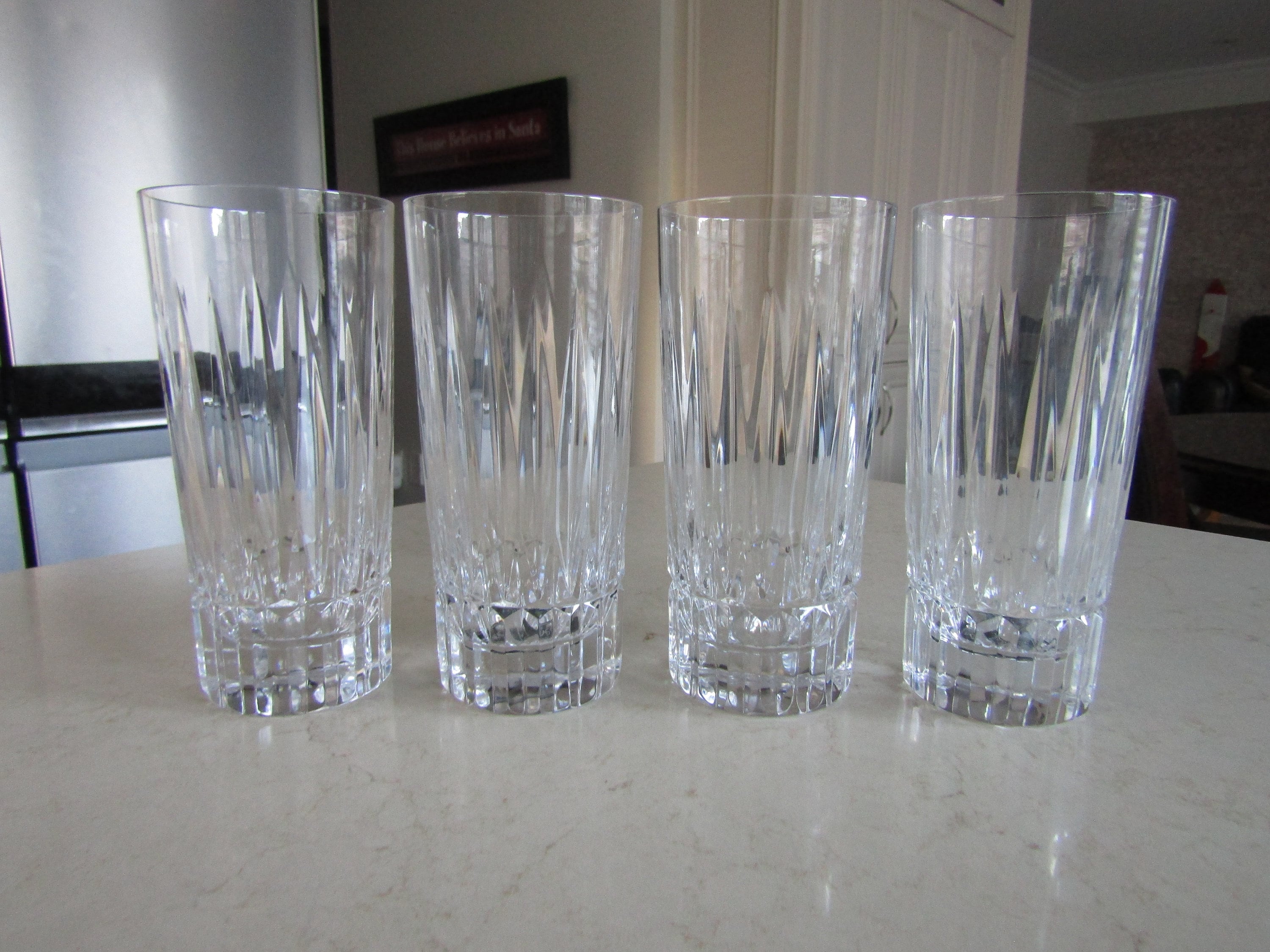 4 Vintage Mikasa Crystal Highball Glasses Etsy