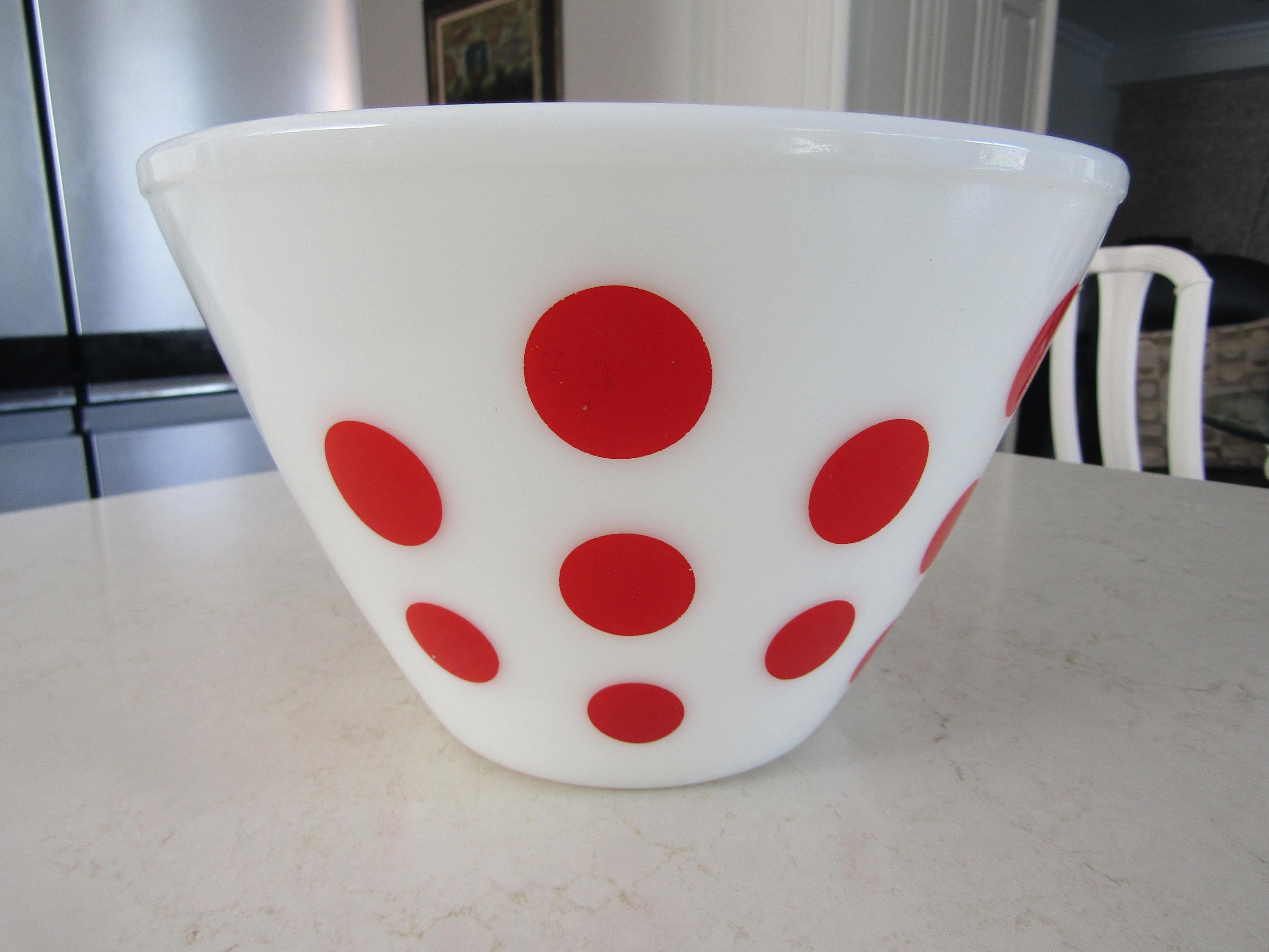 Vintage Polka Dot Bowls - Etsy