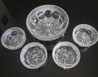 Vintage Crystal Serving Set