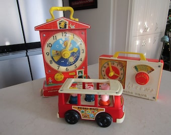 3 Vintage Fisher Price Toys