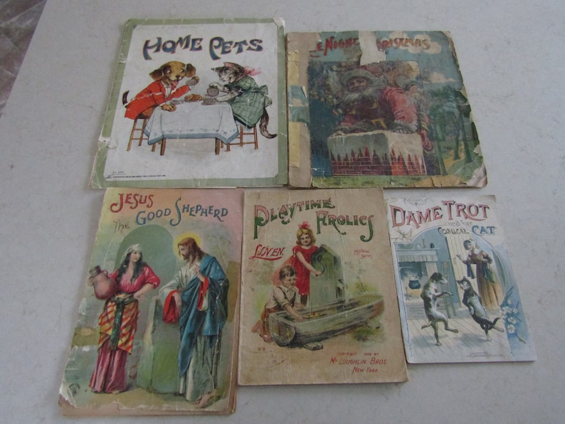 5 Antique Children's Book Collection Etsy