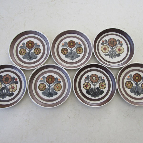 7 Vintage Langley Denby Mayflower Bread And Butter Salad Dessert Plates