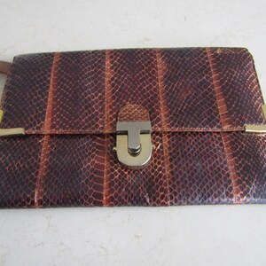 Organizador de cartera de piel de serpiente vintage