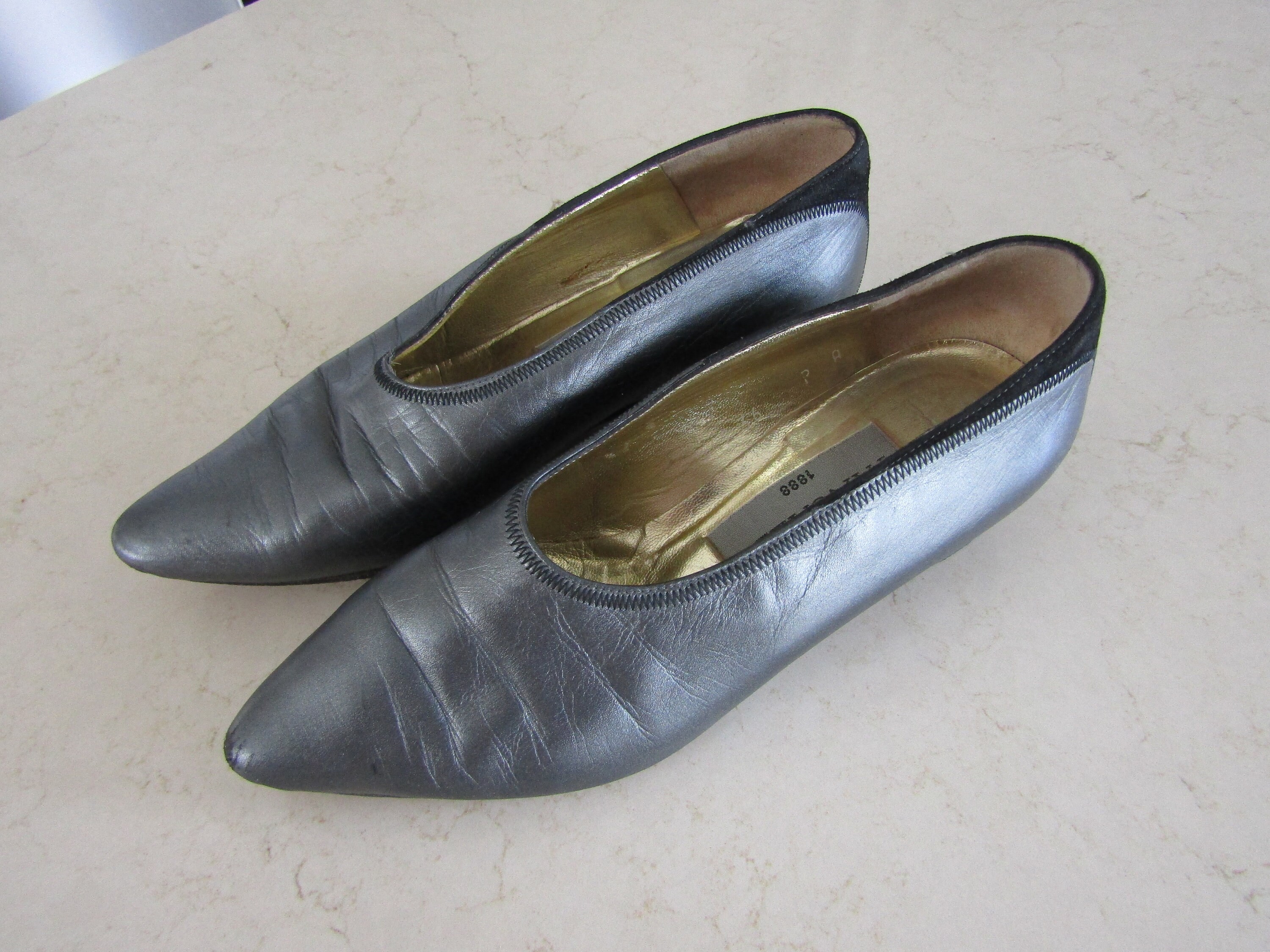 Metallic Grey Dress Shoes - Etsy