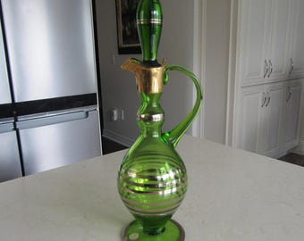 Green and Gold Decanter