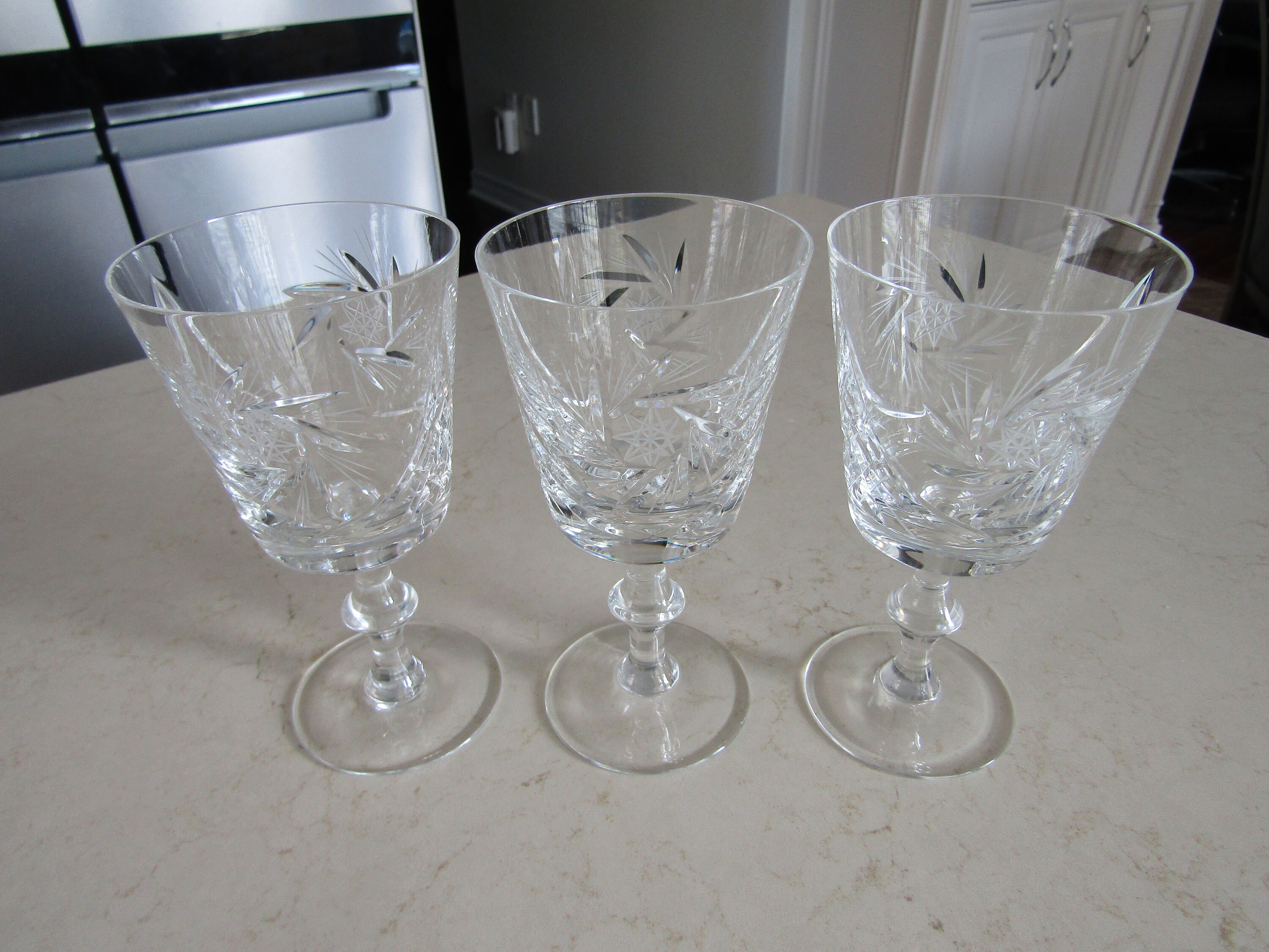 Pinwheel Crystal Wine Glasses Etsy
