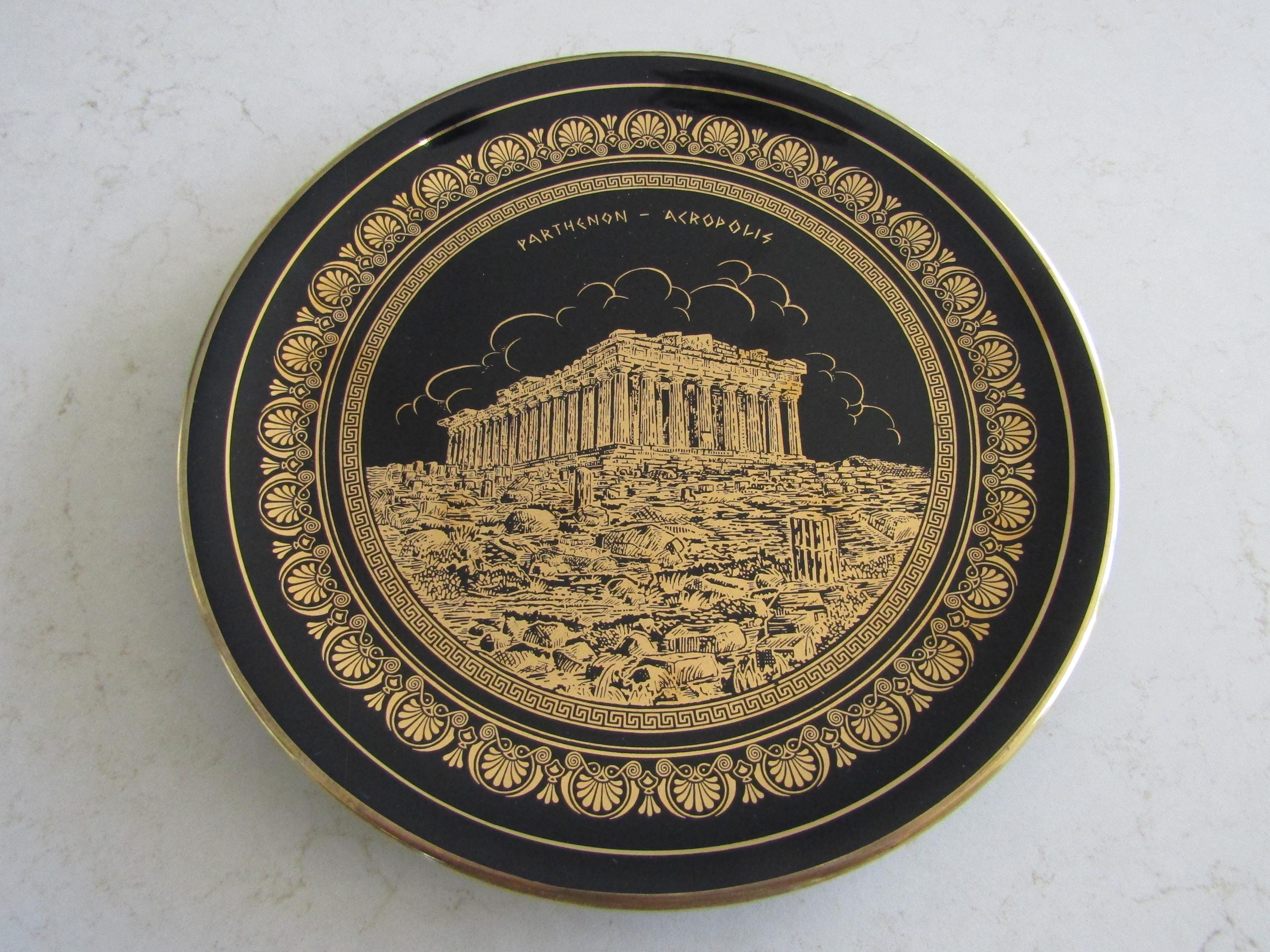 I.SPYROPOULOS ギリシャ 24K GOLD 飾り皿　灰皿 I.SPYROPOULOS ギリシャ 24K GOLD 飾り皿 灰皿