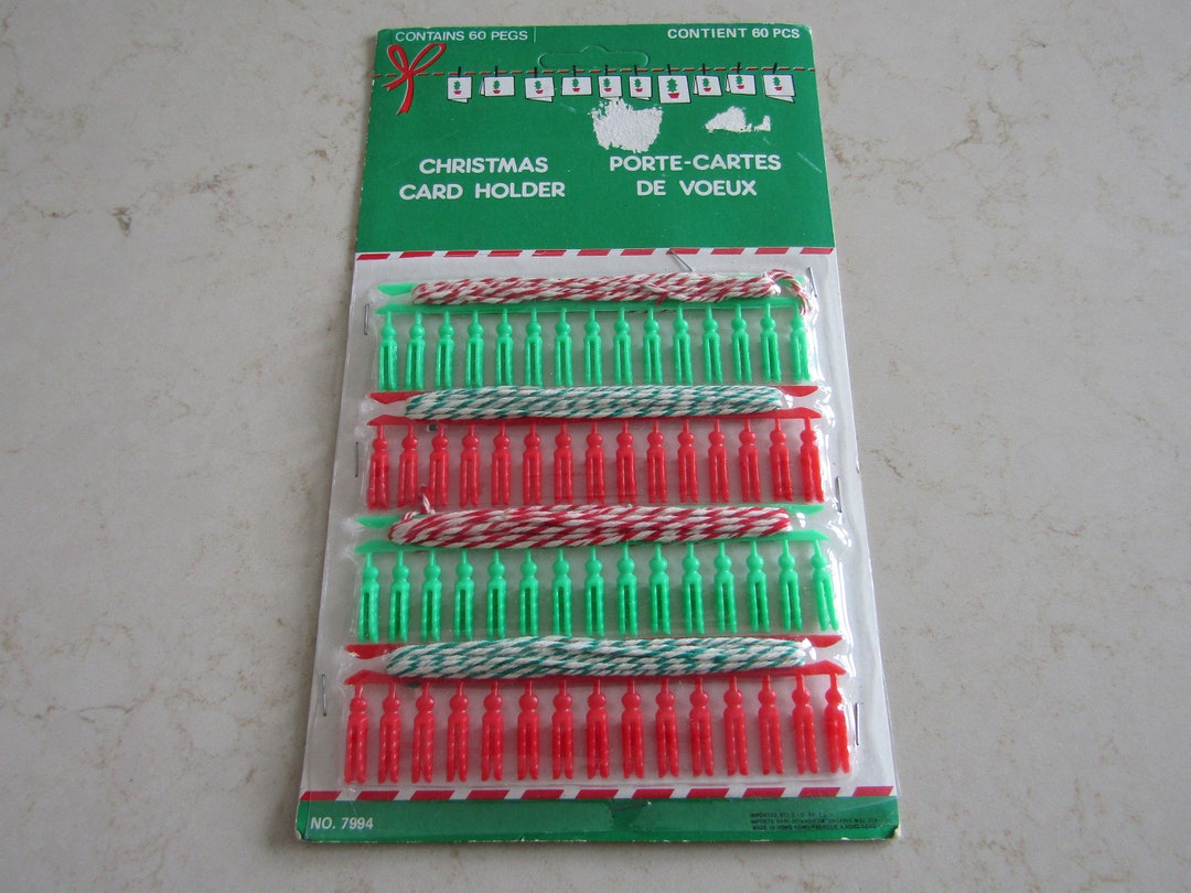 vintage-christmas-card-holder-60-pegs-etsy