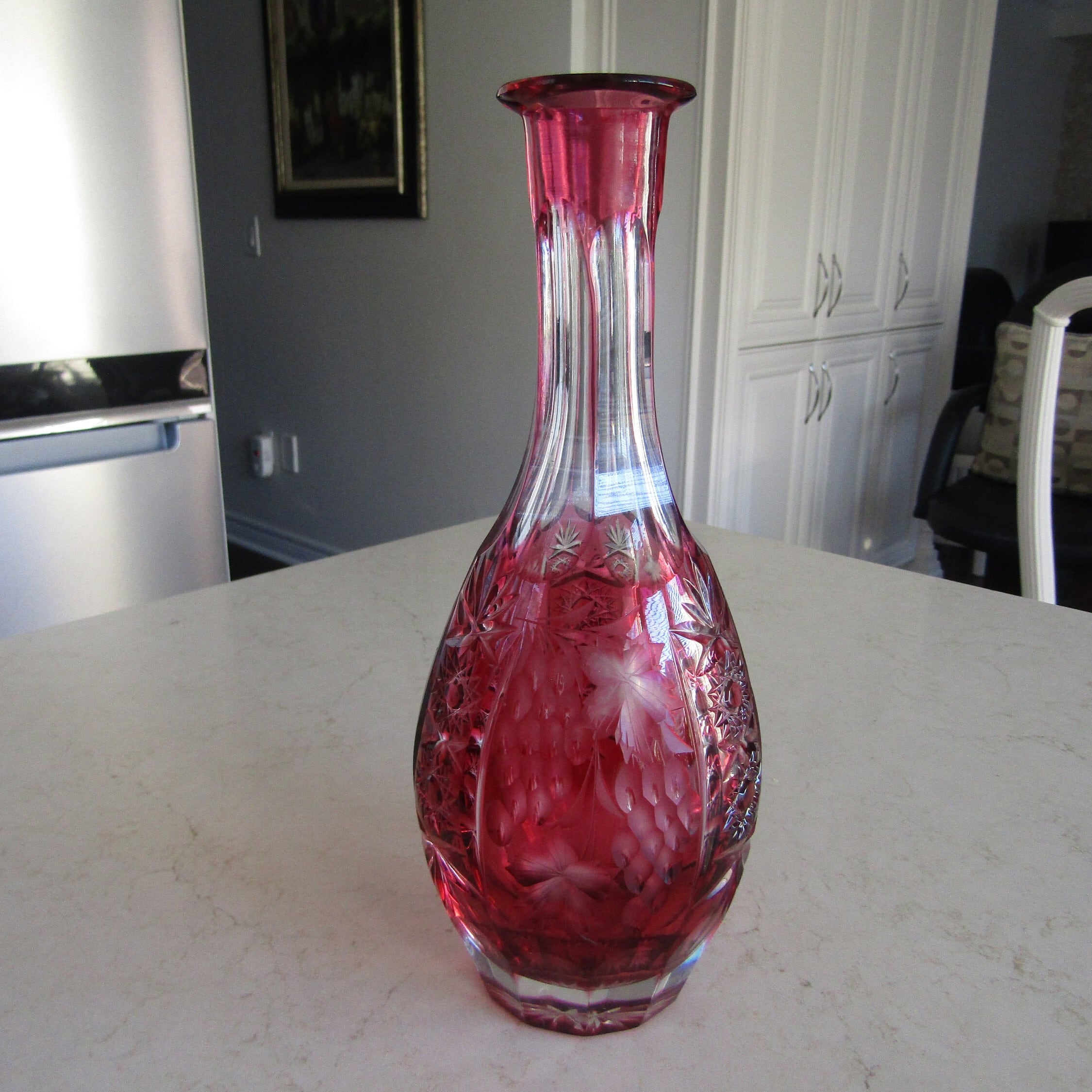 Nachtmann Petit Nierstein Décor Carafe Cruche Bouteille Plomb Vintage