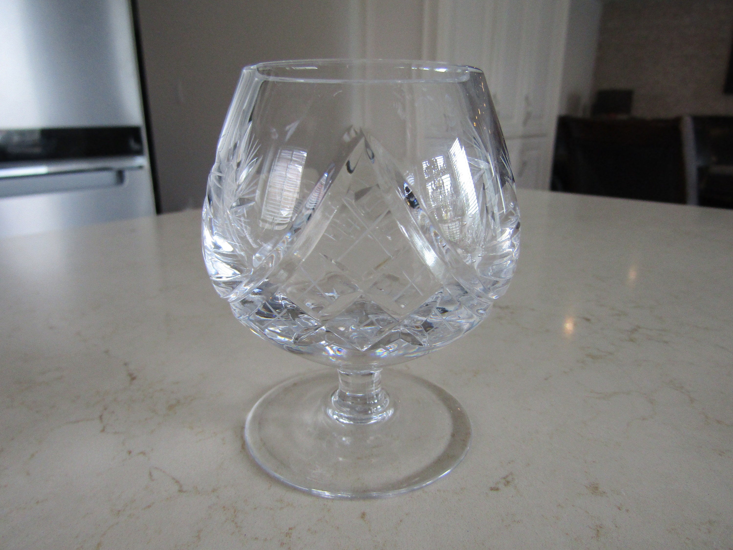 Pinwheel Crystal Brandy Cognac Glasses Etsy