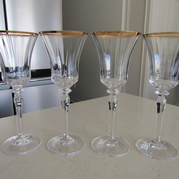 Mikasa Gold Rim Wine Glasses Etsy
