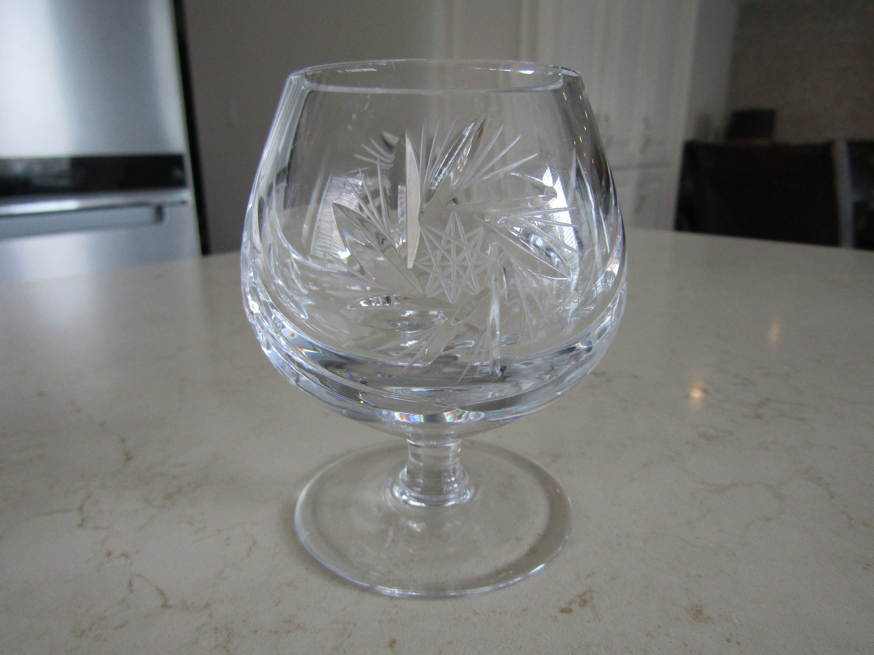 Pinwheel Crystal Brandy Cognac Glasses Etsy