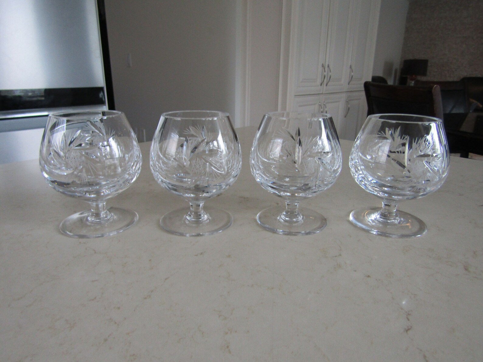 Pinwheel Crystal Brandy Cognac Glasses Etsy