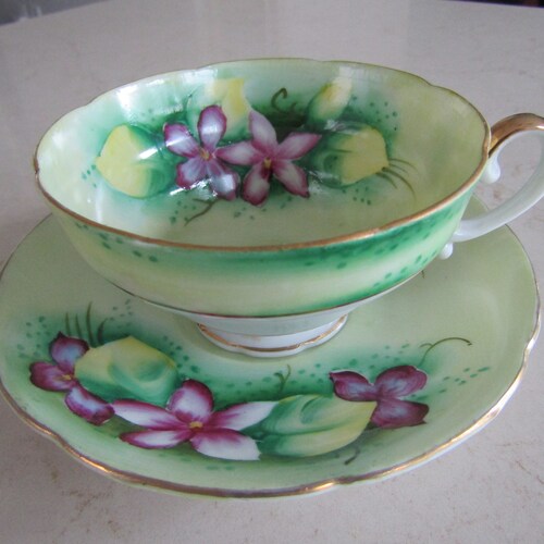 Castle China Tea Cup and Saucer Made in Occupied Japan Etsy