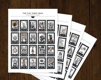 Printable Tarot Card Stickers – The Tiny Tarot Deck