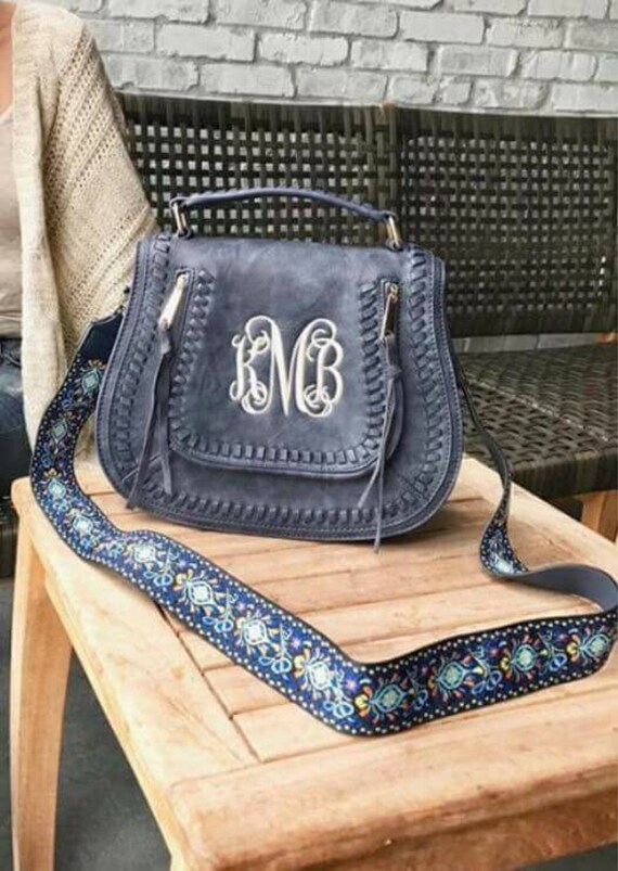 monogrammed purses with guitar strap