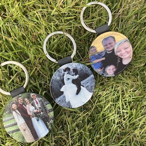 Keychain Personalized Picture/ Photo Keychains/ Custom Crystal Keychain/ Photo Key Chains /Memorial Keychain with Picture