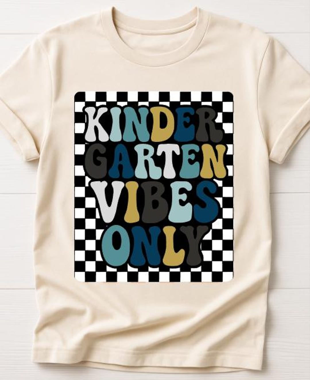 Kindergarten Vibes SVG | Retro Back to School Shirt Design | Groovy ...